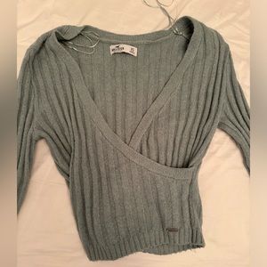 Hollister sage green xs wrap sweater